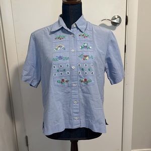 Koret vintage button down cottage core shirt size medium